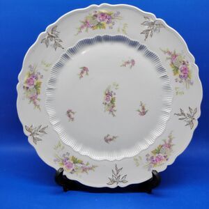 Carl Tielch 11 3/4" Floral Plate Platter Made In AltWasser Germany Pre 1934